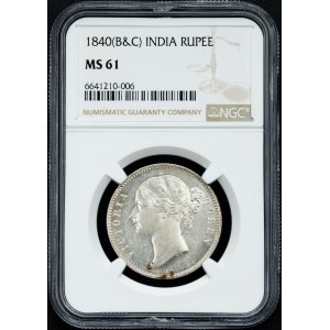 British India, 1 Rupee 1840, B&C