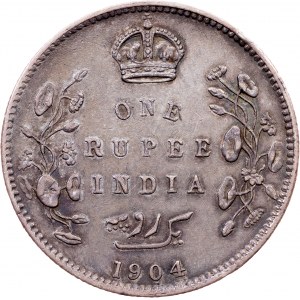 British India, 1 Rupee 1904, Calcutta