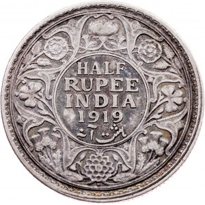 British India, 1/2 Rupee 1919, Bombay