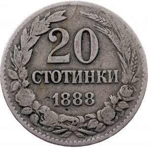 Bulgaria, 20 Stotinki 1888, Brussels