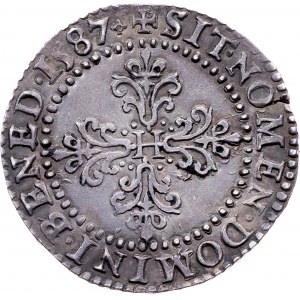 France, 1/2 Franc 1587, Poitiers
