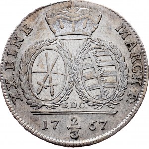 Germany, 2/3 Thaler 1767, EDC, Dresden
