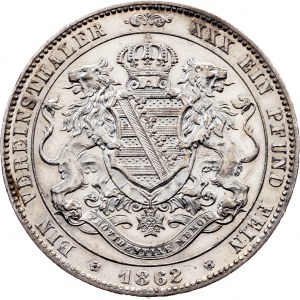 Germany, 1 Vereinsthaler 1862, B, Dresden