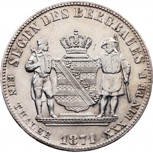 Germany, 1 Vereinsthaler 1871, B, Dresden