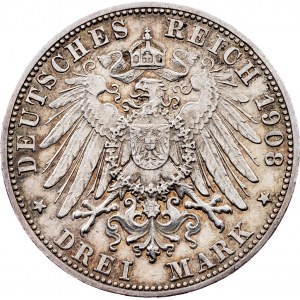 Germany, 3 Mark 1908, D, Munich