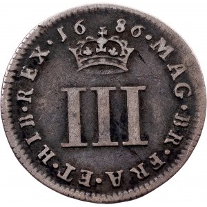 Great Britain, 3 Pence 1686