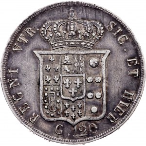 Italy, 120 Grana 1855, Naples