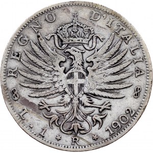 Italie, 1 Lira 1902, Rome