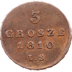 Friedrich August I., 3 Grosze 1810, I.S., Warsaw