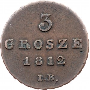 Friedrich August I., 3 Grosze 1812, I.B., Warsaw