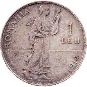 Romania, 1 Leu 1914, Brussels