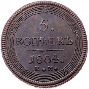 Russia, 5 Kopeks 1804, ЕМ