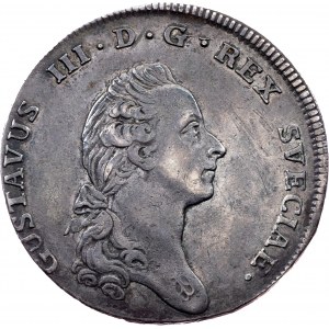 Sweden, 1 Riksdaler / 3 Daler Silvermynt 1776, Stockholm