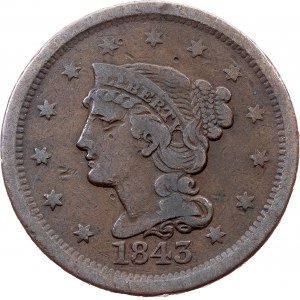 USA, 1 Cent 1843, Philadelphia
