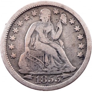 USA, 1 Dime 1855, Philadelphia