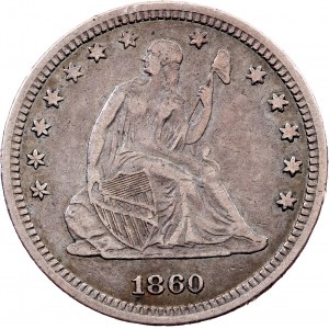 USA, 1/4 Dollar 1860, Philadelphia