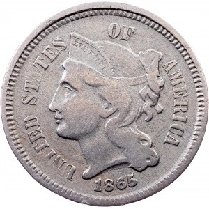 USA, 3 Cents 1865, Philadelphia