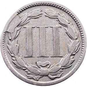 USA, 3 Cents 1865, Philadelphia