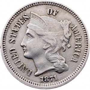 USA, 3 Cents 1871, Philadelphia