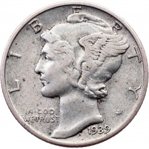 USA, 1 Dime 1939, Philadelphia
