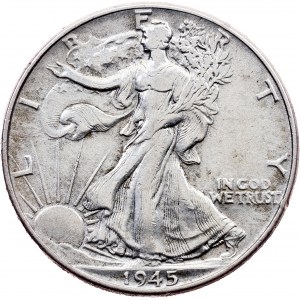 USA, 1/2 Dollar 1945, Philadelphia