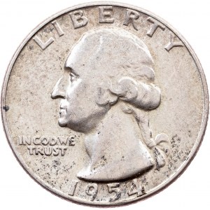 USA, 1/4 Dollar 1954, Philadelphia