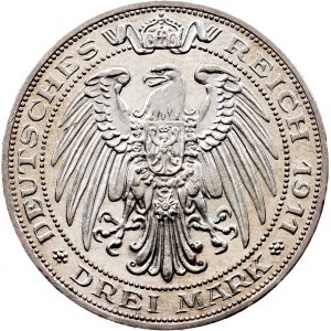 Německo, 3 Mark 1911, A, Berlin