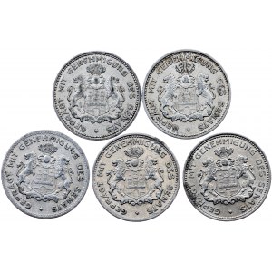 Germany - Lots, 5/100 Verrechnungsmarke 1923, Hamburgische Münze