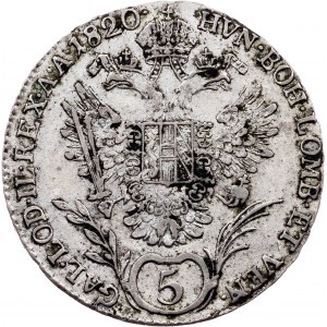 Franz I. (II.), 5 Kreuzer 1820, B, Kremnitz