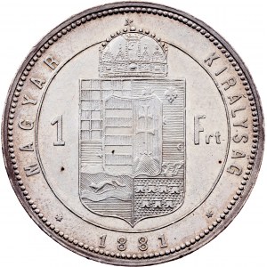 Franz Joseph I., 1 Forint 1881, KB