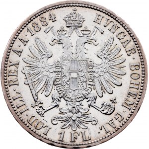 Franz Joseph I., 1 Gulden 1884, Vienna