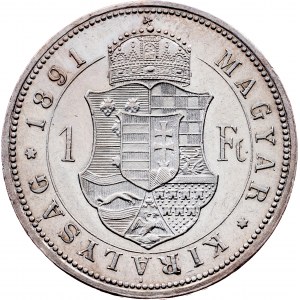 Franz Joseph I., 1 Forint 1891, KB