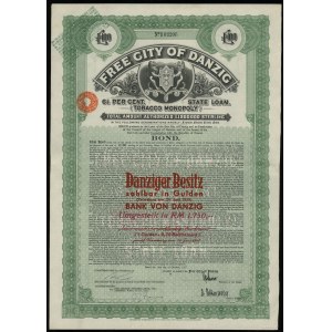 Freie Stadt Danzig, 6 1/2 % Darlehen über 100 £, 10.10.1927, Danzig