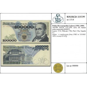 Poľsko, 100 000 PLN, 1.02.1990