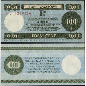 Polska, 1 cent, 1.10.1979