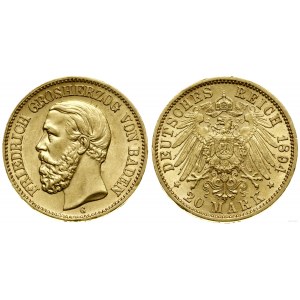 Německo, 20 marek, 1894 G, Karlsruhe