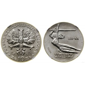 Pologne, 10 zlotys, 1965, Varsovie