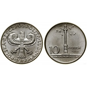 Pologne, 10 zloty, 1965, Varsovie