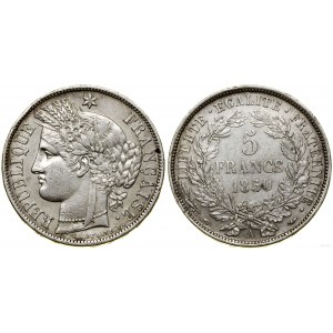 Francja, 5 franków, 1850 A, Paryż