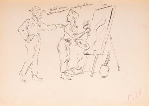 Tadeusz BARWECKI-SZEWCZYK (1912-1999), Z TECZKI - Szkice moje; „Tadek brawo, W lewo w prawo maluj klawo”;1928