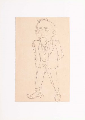 Tadeusz BARWECKI - SZEWCZYK (1912-1999), ołówek, papier; 16,5 x 10 cm Stan zachowania: pożółkły papier, postrzępiony brzeg Proweniencja: zakup od artysty, kolekcja prywatna Kraków