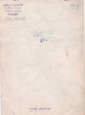 Alicja HALICKA (1894 - 1975), Kubizująca martwa natura z instrumentem smyczkowym; 1915