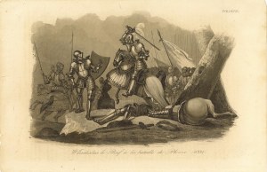 Émile ROUARGUE (1796 - 1865), Wladislas le Bref a la bataille de Plowe (1331); 1835/1836 (tłum. Władysław Łokietek w bitwie pod Płowcami)