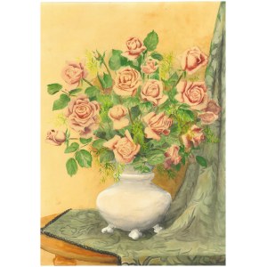 Z. JASIŃSKI, Bouquet in a white vase; 1944.