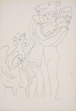 Krystyna SADOWSKA (1912 - 1990), Scena alegoryczna;1979