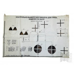 Wojna w Ukrainie 2022-2024 -Płachta Do Kontroli Synchronizacji Uzbrojenia w Czołgu T-72B