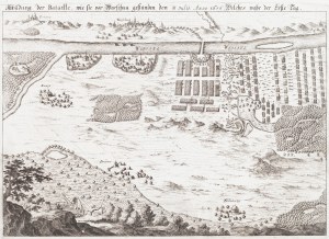 Matthäus Merian (1593 Bazylea - 1650 Schwalbach), Bitwa o Warszawę podczas wojny polsko-szwedzkiej, dzień pierwszy, 28 lipca 1656, 1743