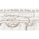 Matthäus Merian (1593 Basel - 1650 Schwalbach), Battle for Warsaw during the Polish-Swedish War, day three, July 30, 1656, 1743