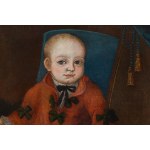 Autor nierozpoznany (XVIII w.), Portret szlacheckiego dziecka z psem