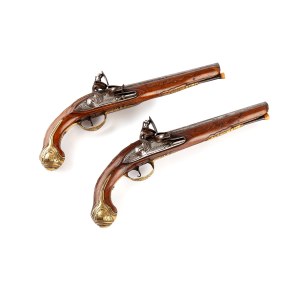 Paire de pistolets, Lazarino, Italie, fin du XVIIe siècle.